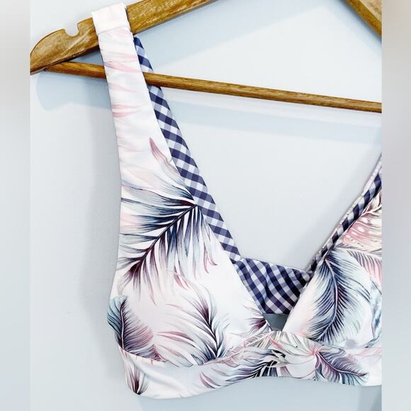 Raisins NEW Reversible Tropical/Purple Gingham Bikini Size Large - Picture 9 of 13